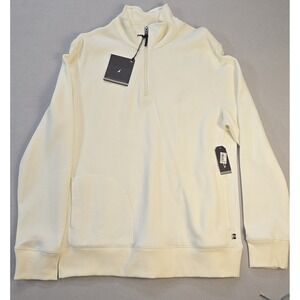 NAUTICA The Windward Half-Zip Sweater K63228 LARGE Marshmello NWT